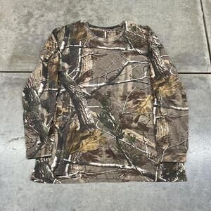 vintage realtree camo all over print brown and green shirt size large